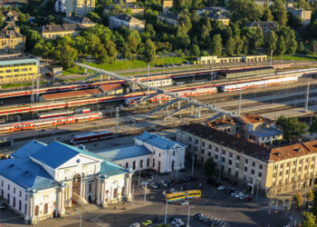 Vilnius train station from above