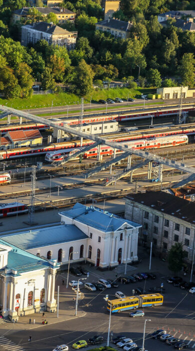 Vilnius train station from above