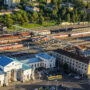 Vilnius train station from above